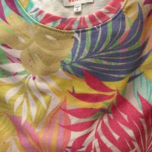 Sundry Tropical leaf print relaxed sweatshirt